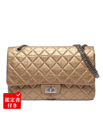 CHANEL チェーンショルダーバッグ マトラッセ 2.55 16番台 シルバー金具 ダブルフラップ ダブルチェーン レディース シャネル