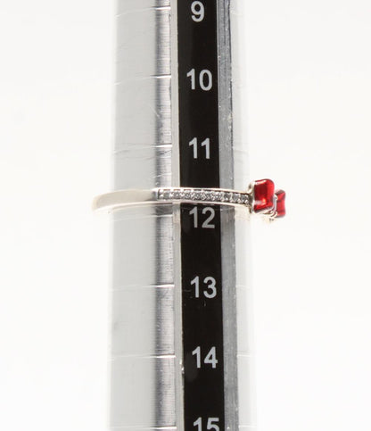 美品 PANDORA Disney リング 指輪 ピアス SV925 白雪姫 リボンモチーフ 2点セット レディース パンドラ