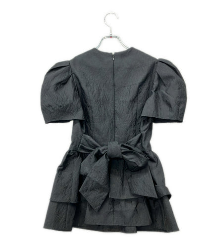 BORDERS at BALCONY 半袖 ジャガード ペプラム ブラウス レディース SIZE 36 ボーダーズ アット バルコニー