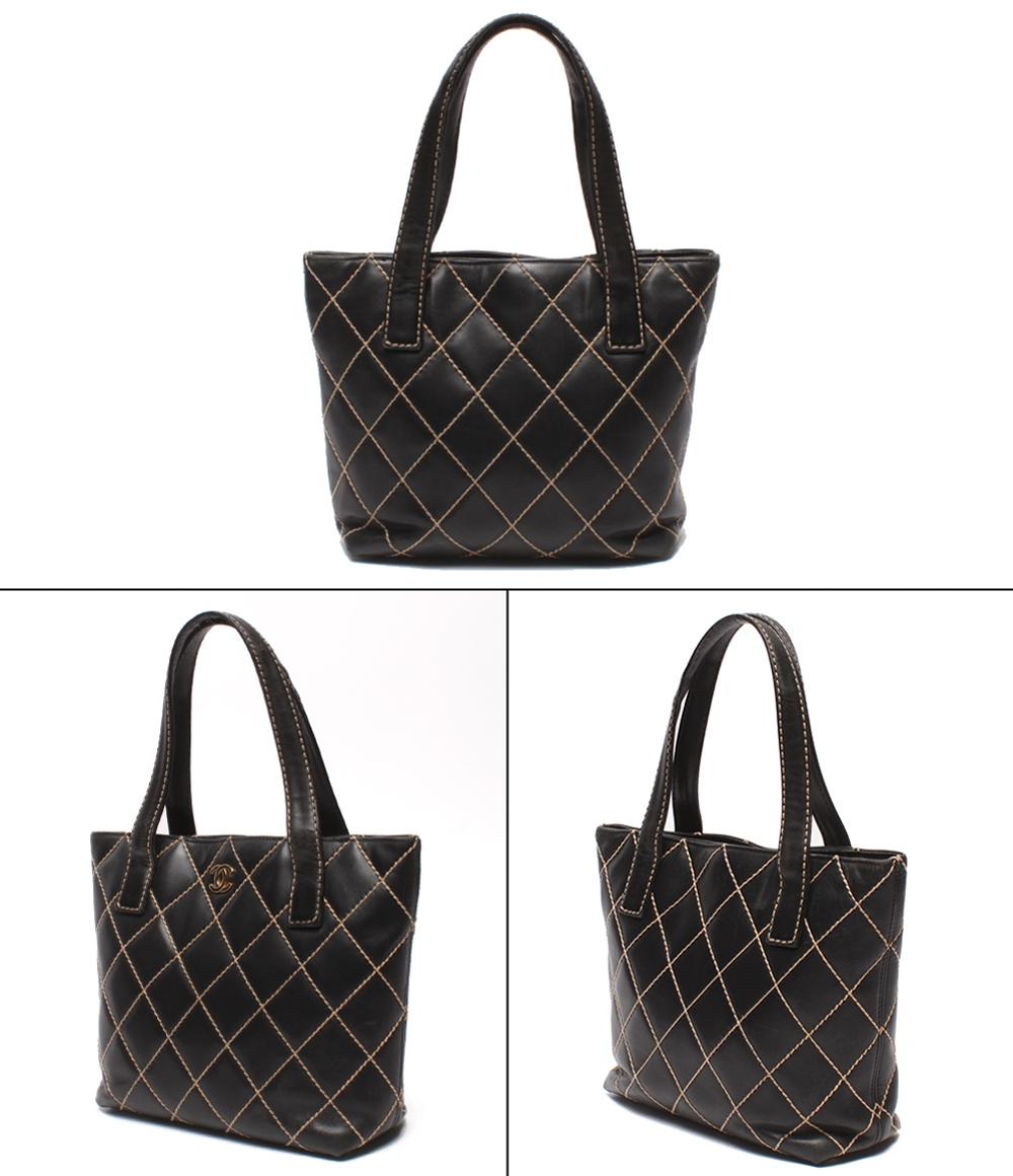 CHANEL トートバッグ ゴールド金具 7番台 ワイルドステッチ ココマーク A18126 レディース シャネル