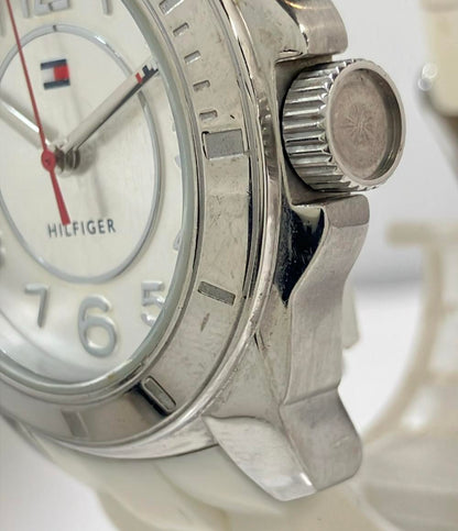 トミーヒルフィガー 腕時計 クオーツ シルバー メンズ TOMMY HILFIGER