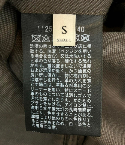 美品 UNITED ARROWS レザージャケット  タグ付き シープスキンレザーカバーオール 1125-699-7740-0930 メンズ SIZE S ユナイテッドアローズ