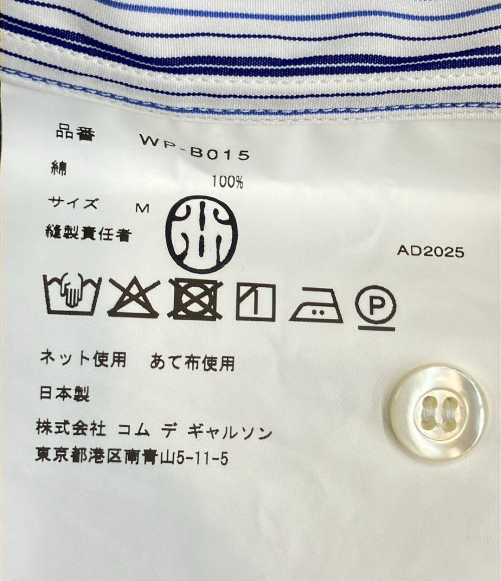 JUNYA WATANABE MAN 長袖シャツ 異素材切替 ストライプ柄 WP-B015 メンズ SIZE M ジュンヤワタナベマン