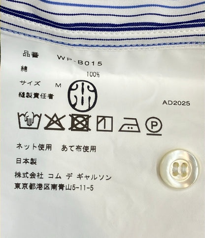 JUNYA WATANABE MAN 長袖シャツ 異素材切替 ストライプ柄 WP-B015 メンズ SIZE M ジュンヤワタナベマン