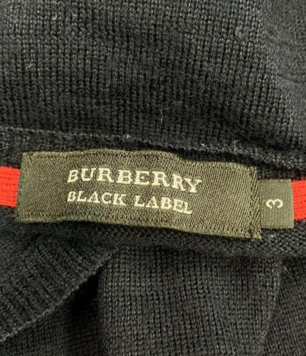 訳あり バーバリーブラックレーベル 長袖ニット Ｖネック メンズ SIZE 3 (L) BURBERRY BLACK LABEL