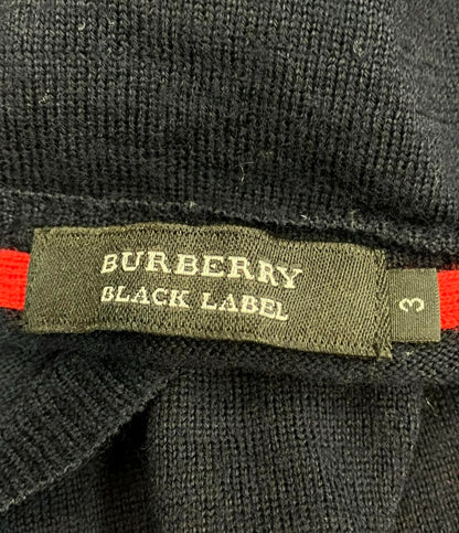 訳あり バーバリーブラックレーベル 長袖ニット Ｖネック メンズ SIZE 3 (L) BURBERRY BLACK LABEL