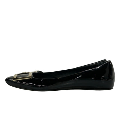 Roger Vivier スクウェアトゥエナメルフラットシューズ レディース SIZE 38 1/2 ロジェヴィヴィエ