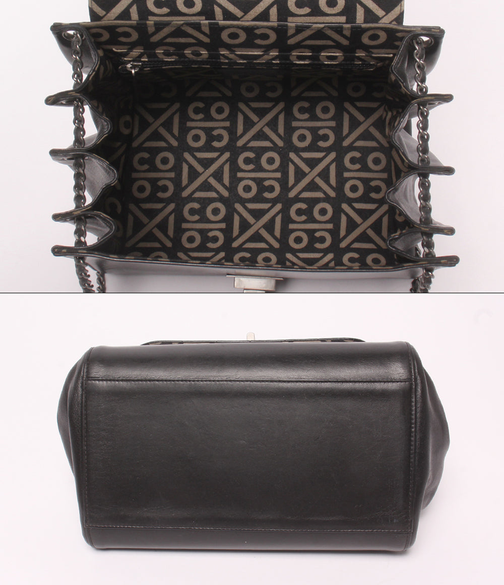 CHANEL チェーンショルダーバッグ 肩掛け 斜め掛け シルバー金具 6番台 チョコバー 2.55 レディース シャネル