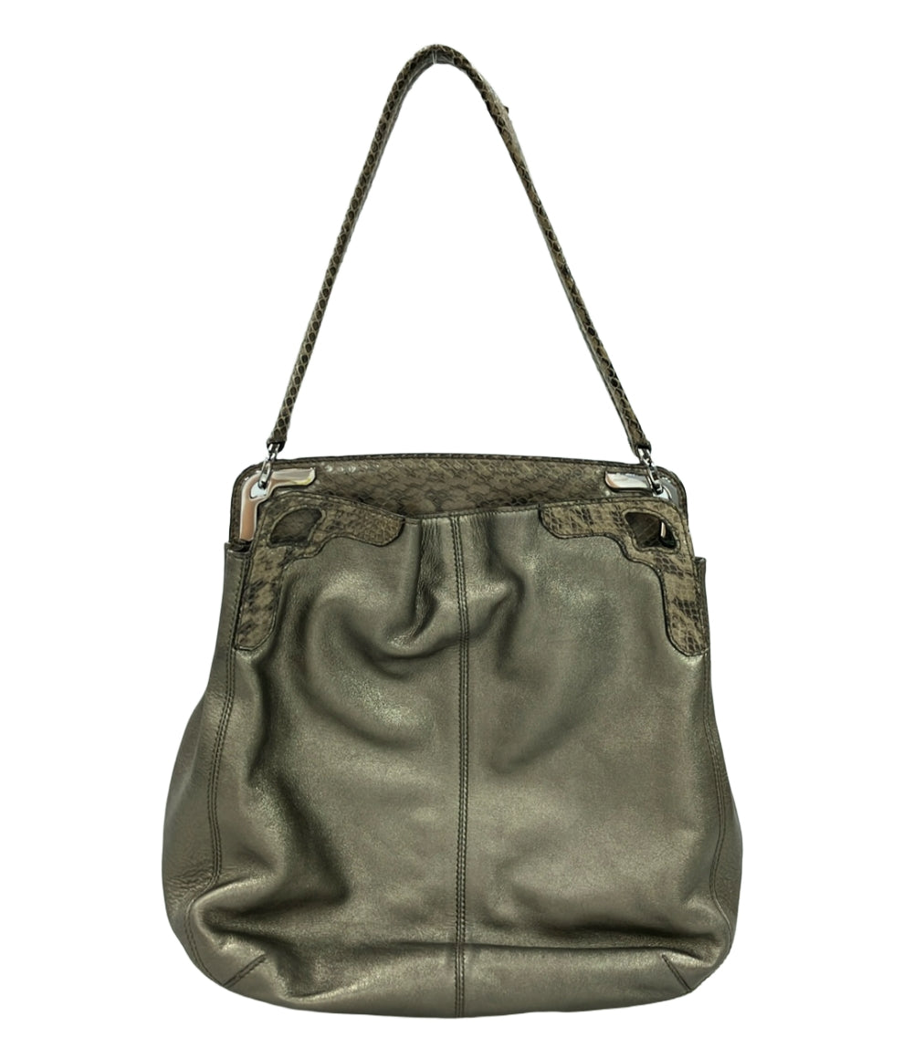 カルティエ パイソンレザーワンショルダーバッグ 肩掛け レディース Cartier