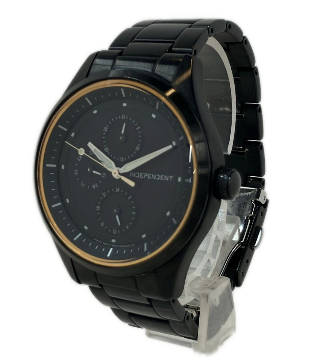 INDEPENDENT 腕時計 ソーラー ブラック 8637-R007750 メンズ インディペンデント