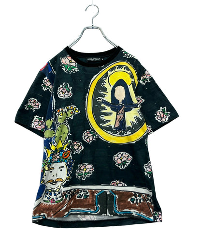 DOLCE & GABBANA 半袖Tシャツ 総柄 レディース SIZE 44 (S) ドルチェアンドガッバーナ