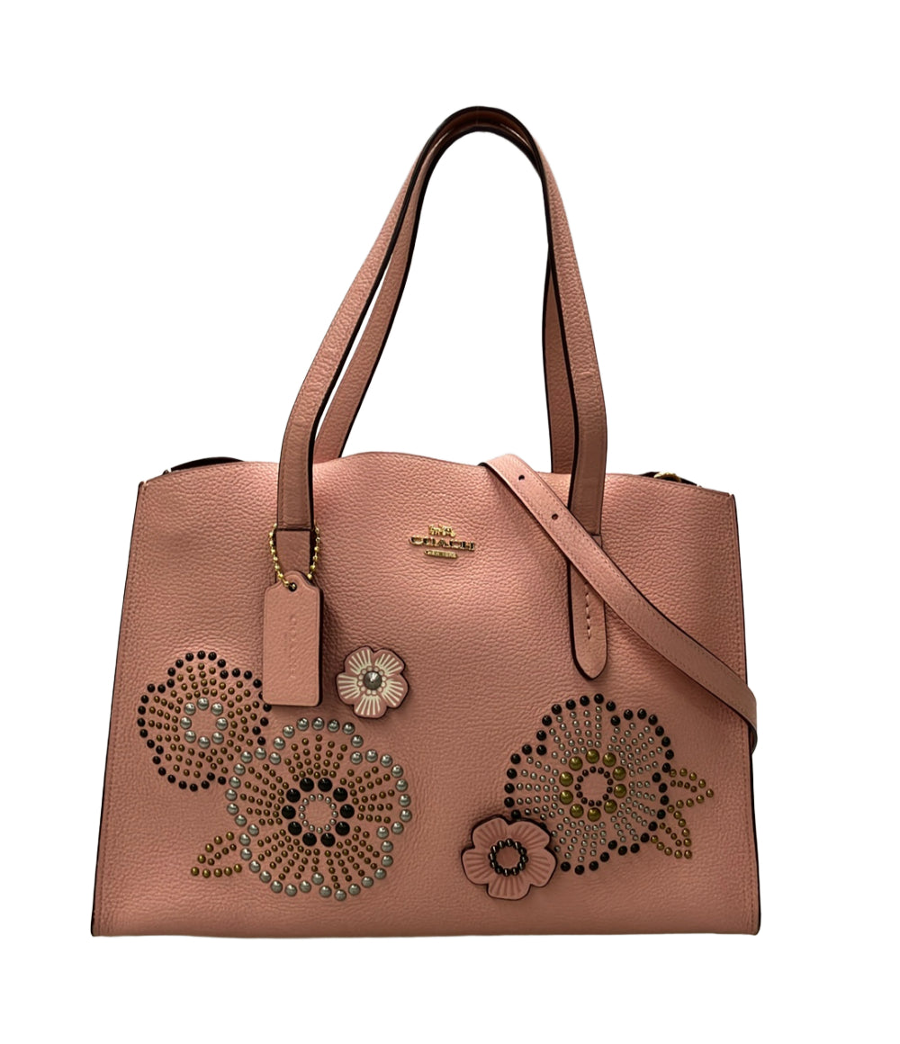 美品 COACH 2WAY トートバッグ ショルダーバッグ 斜め掛け 花柄 26891 レディース コーチ