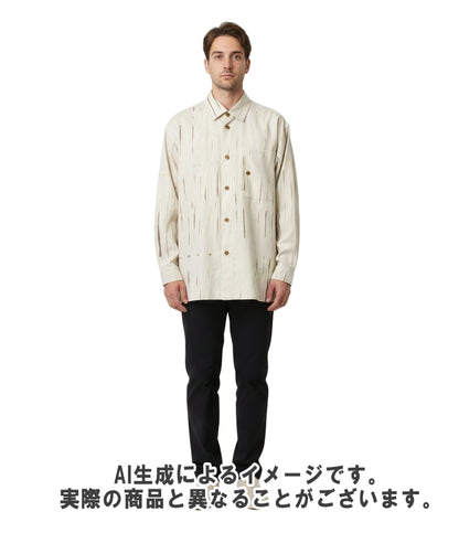 美品 ISSEY MIYAKE MEN 長袖シャツ LA51FJ069 メンズ SIZE 3 (L) イッセイミヤケ メン