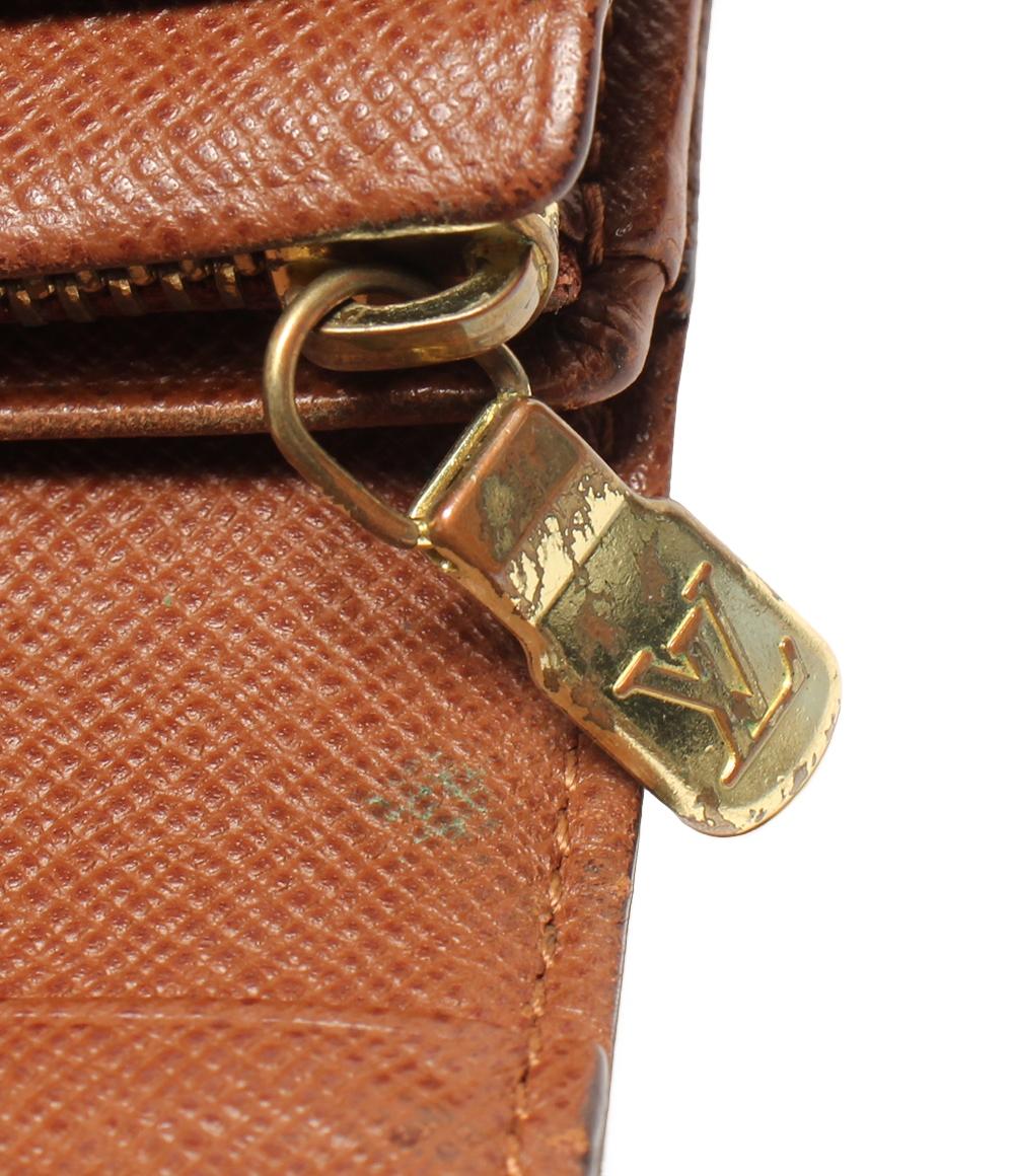 ルイヴィトン 二つ折り財布 ポルトモネビエ トレゾール モノグラム  