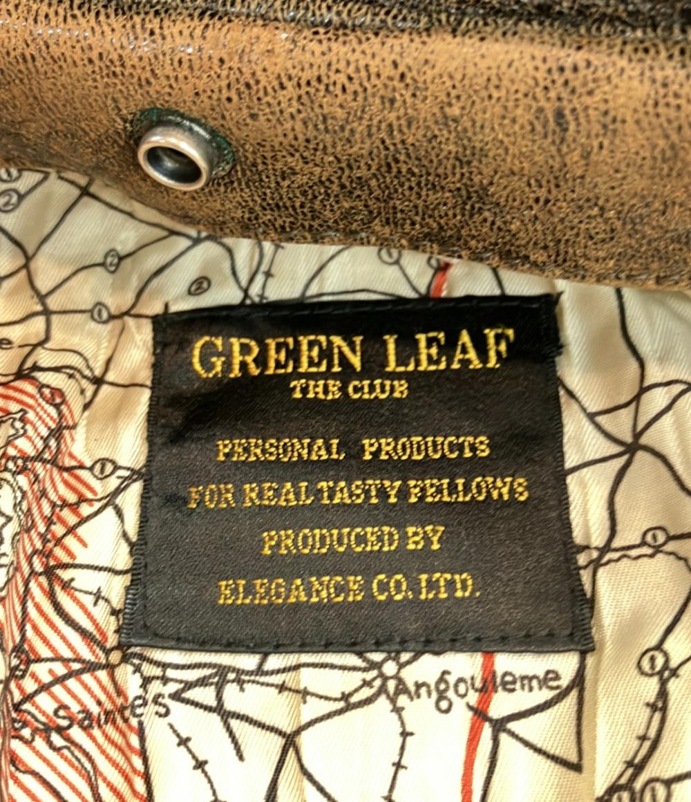 レザーフライトジャケット メンズ GREEN LEAF