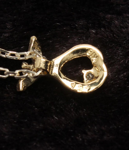 美品 ワコー ネックレス K18 SV925 ホワイトトパーズ レディース WAKO