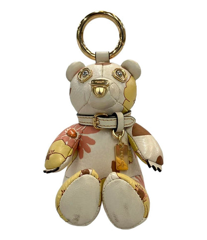 コーチ キーホルダー キーリング バッグチャーム フローラルクラスタープリント キャンバス レザー CH854 レディース COACH