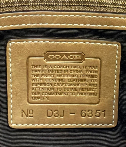 美品 COACH ショルダーバッグ 肩掛け ハンドバッグ ミニシグネチャー 6351 レディース コーチ