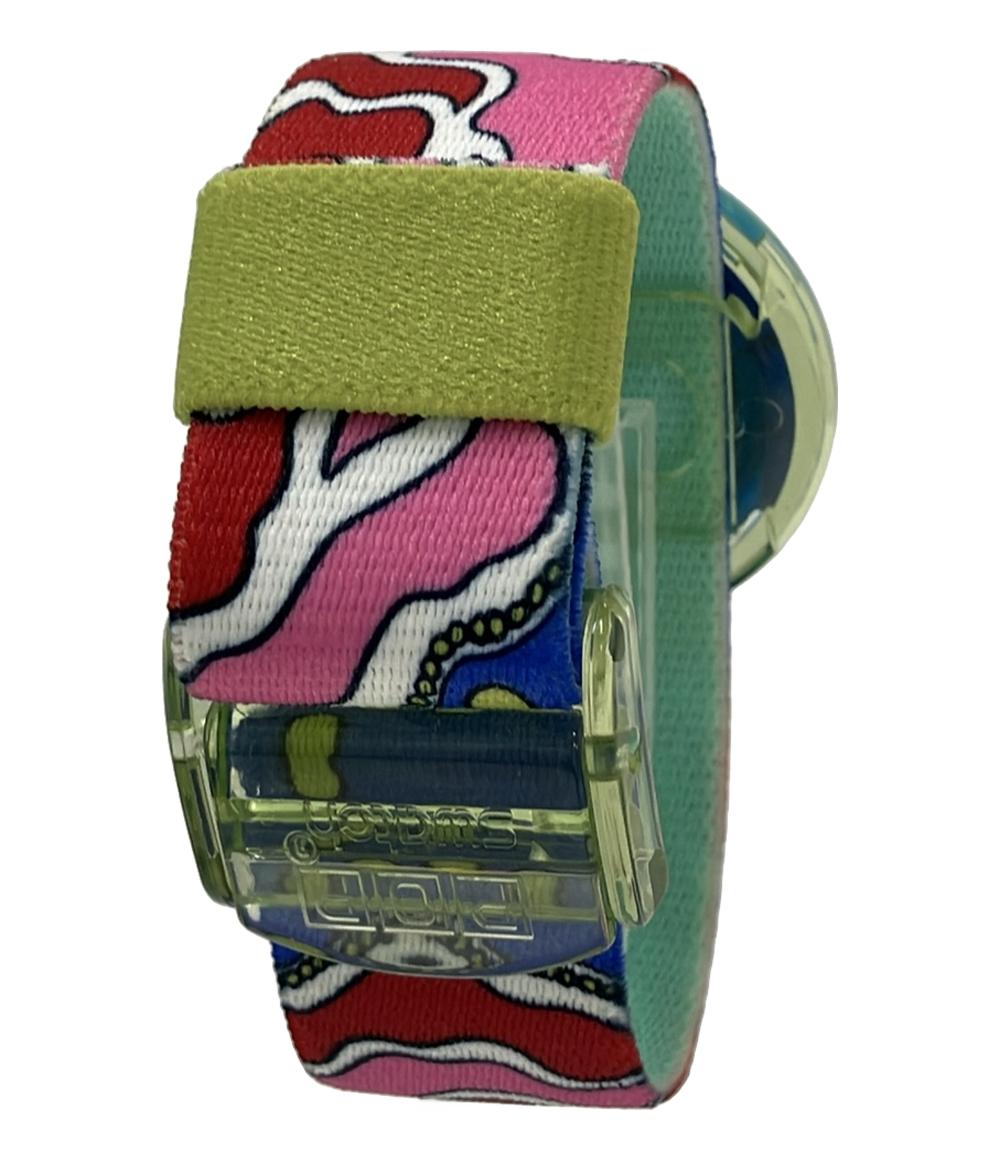 美品 スウォッチ 腕時計 クオーツ マルチカラー レディース Swatch