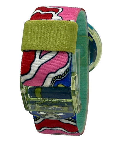 美品 スウォッチ 腕時計 クオーツ マルチカラー レディース Swatch