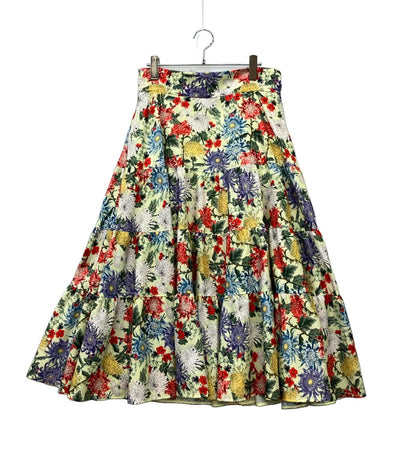 ADEAM フレアスカート23SS ハナビスカート フラワープリント 43511 レディース SIZE L アディアム