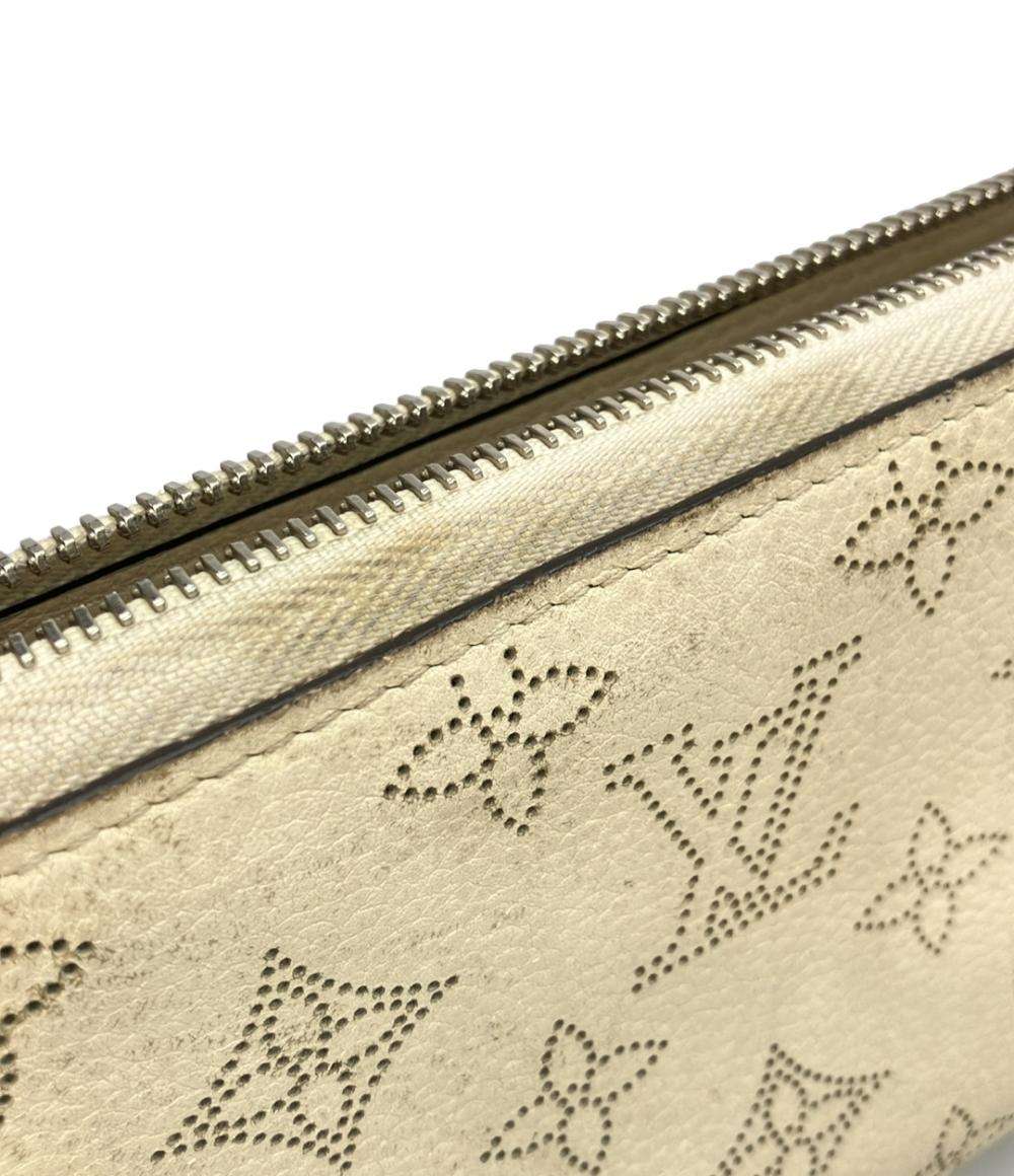 LOUIS VUITTON ルイ・ヴィトン/ジッピーウォレット/マヒナ/クリーム/M58878/TN0***/ABランク/69【中古】 LOUIS VUITTON ラウンドファスナー長財布 マヒナ ジッピーウォレット