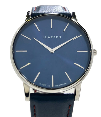 LLARSEN 腕時計 クオーツ ネイビー メンズ エルラーセン