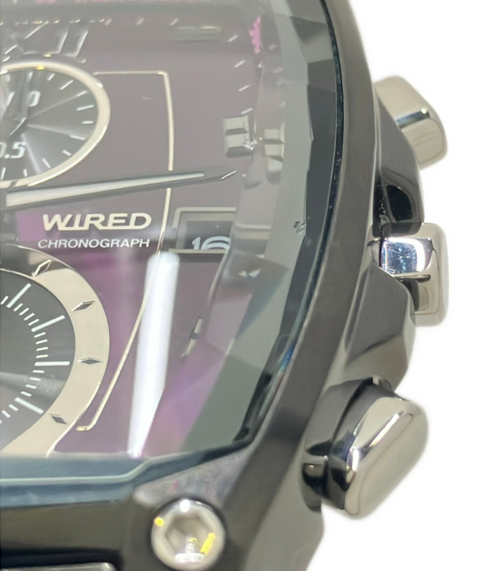 SEIKO 腕時計 WIRED ワイアード クオーツ パープル 7T92-0KW0 メンズ セイコー