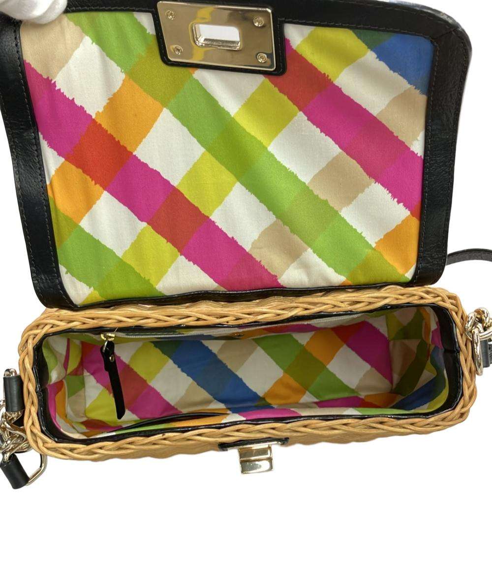 美品 kate spade ハンドバッグ ショルダーバッグ かごバッグ 2WAY 斜め掛け レディース ケイトスペード