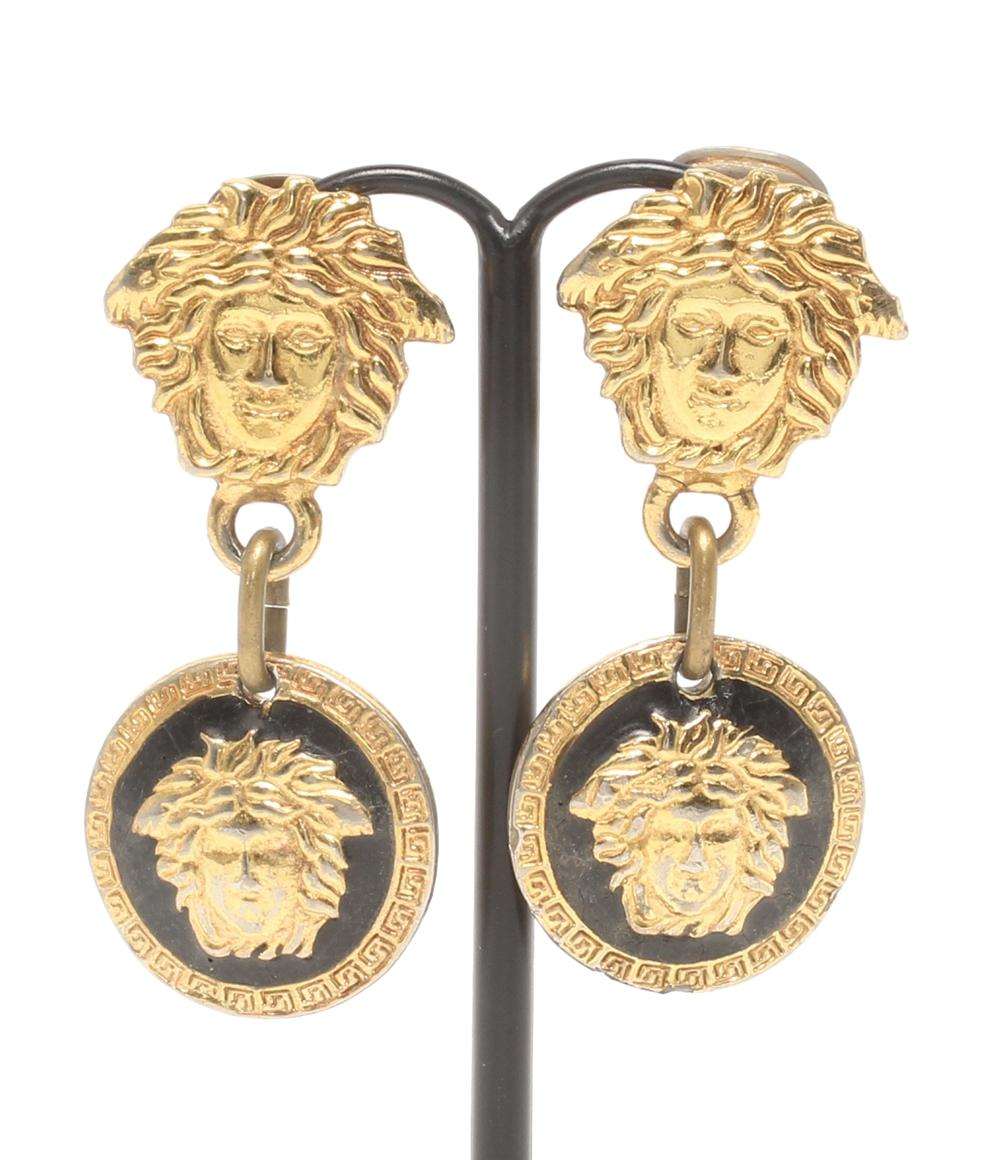 国内正規品Versace メダリオンピアス Safety Pin Earrings Gold | VERSACE US 美品 VERSACE ゴールド アクセサリー