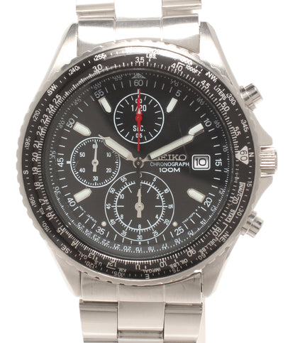SEIKO 腕時計 クオーツ ブラック 7T92-0CF0 メンズ セイコー