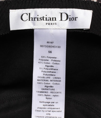 Christian Dior ベール付き ワイドブリム ボブハット Teddy-D 95TDD924G130 レディース SIZE 56 クリスチャンディオール