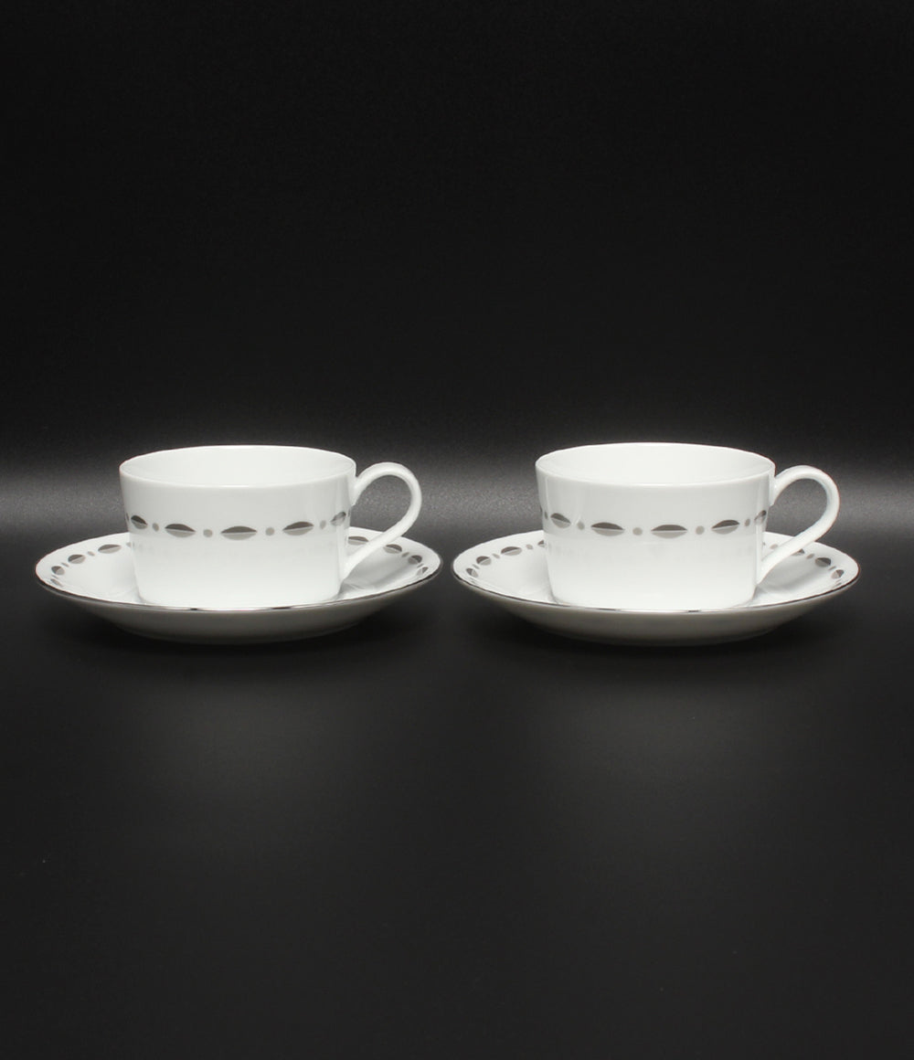 美品 Tiffany & Co. カップ＆ソーサー 2客セット ペア グラマシー ティファニー