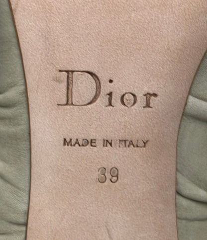 Christian Dior ロゴチャーム ギャザーハイヒール レディース SIZE 39 (L) クリスチャンディオール