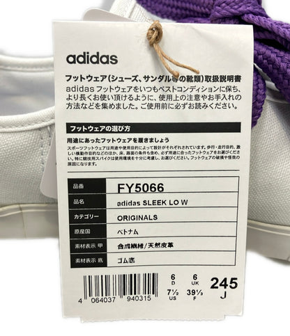 美品 adidas スリッポン SLEEK LO W FY5066 レディース SIZE 24.5 アディダス