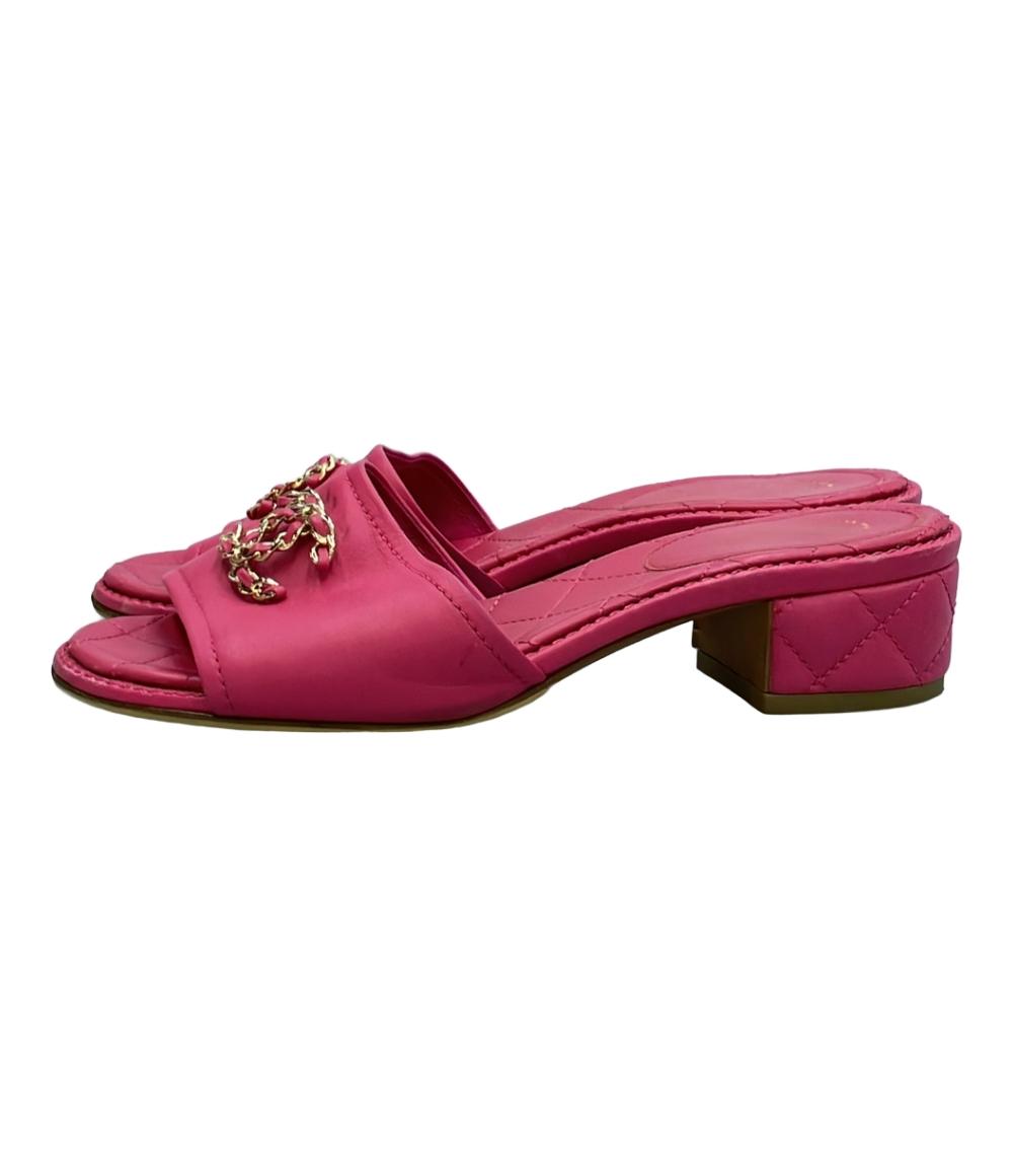 CHANEL ミュール サンダル マトラッセル レディース SIZE 35.5 23(cm