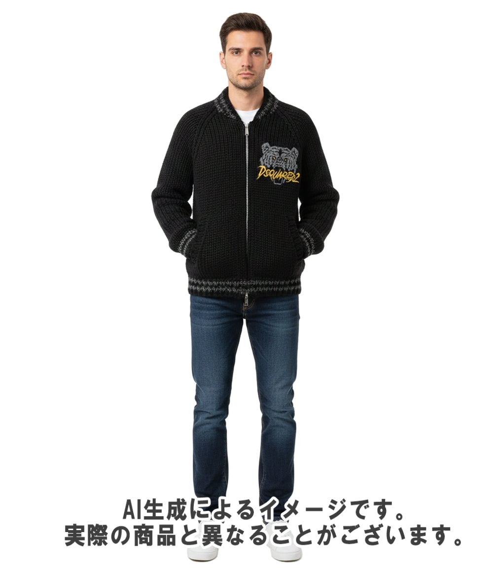 DSQUARED2 ジップアップ ニット ジャケット メンズ SIZE L ディー