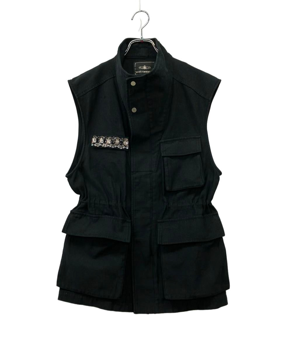 GRACE CONTINENTAL ベスト ビジューアーミーベスト レディース SIZE 36 (S) グレースコンチネンタル