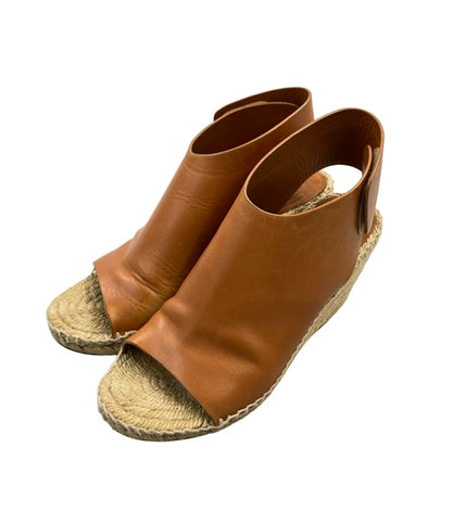 CELINE レザーエスパドリーユウェッジサンダル レディース SIZE 37 (24cm) セリーヌ