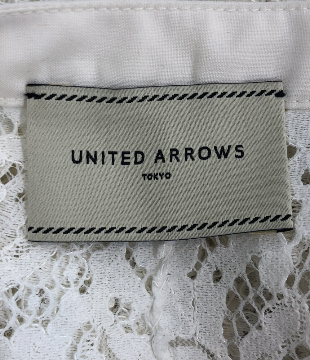 ユナイテッドアローズ  レース コンビ ブラウス 八分袖      レディース  (複数サイズ) UNITED ARROWS