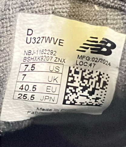 美品 NEW BALANCE ローカットスニーカー U327WVE レディース SIZE 25.5 ニューバランス