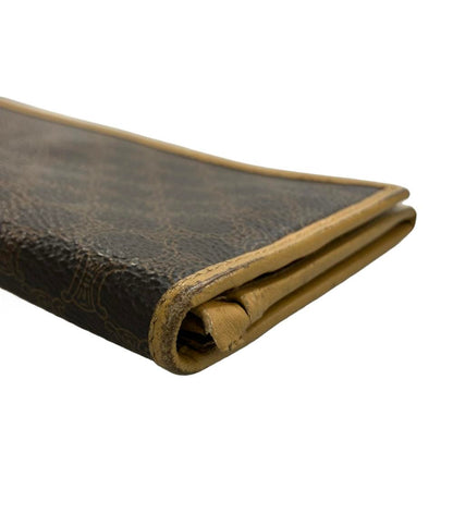 訳あり セリーヌ 二つ折り長財布 マカダム柄 レディース CELINE