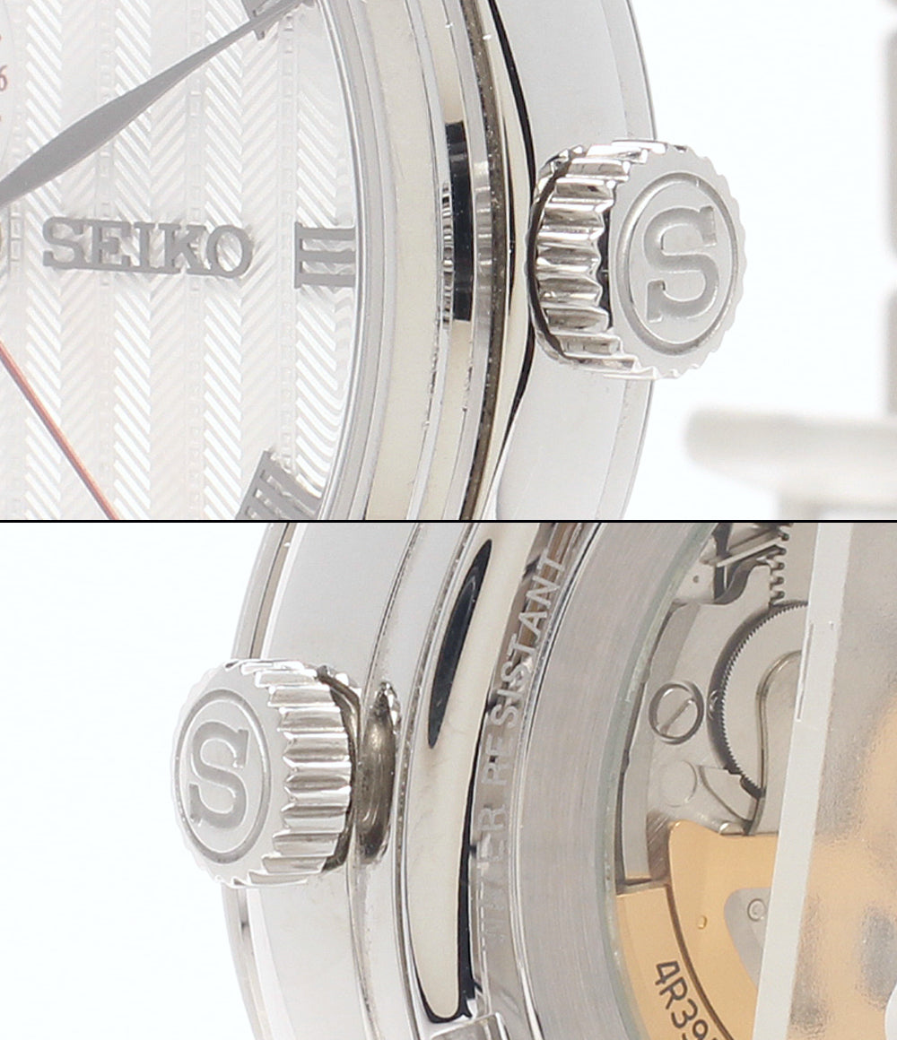 SEIKO 腕時計 プレサージュ 自動巻き ホワイト 4R39-00W0 メンズ セイコー