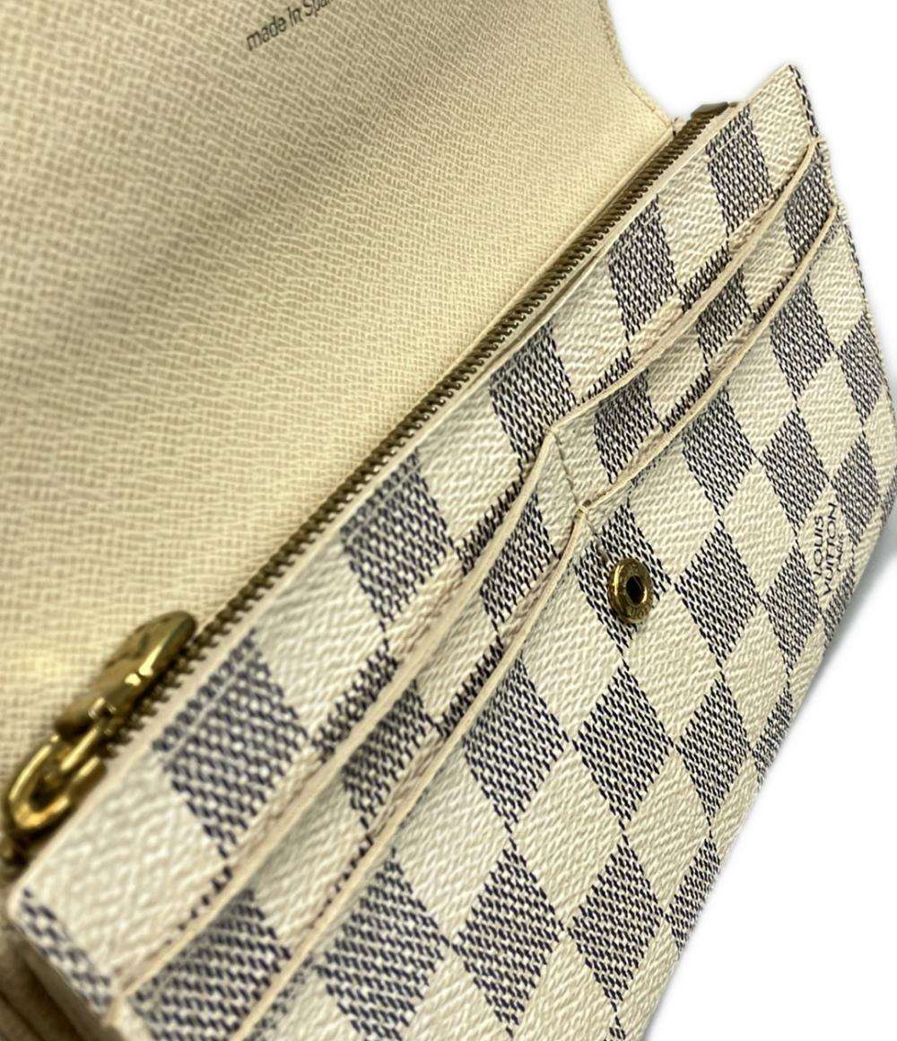 LOUIS VUITTON 長財布 ポルトフォイユ サラ ダミエ アズール N61735 レディース メンズ ルイ・ヴィトン
