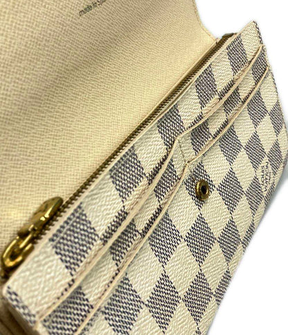 LOUIS VUITTON 長財布 ポルトフォイユ サラ ダミエ アズール N61735 レディース メンズ ルイ・ヴィトン