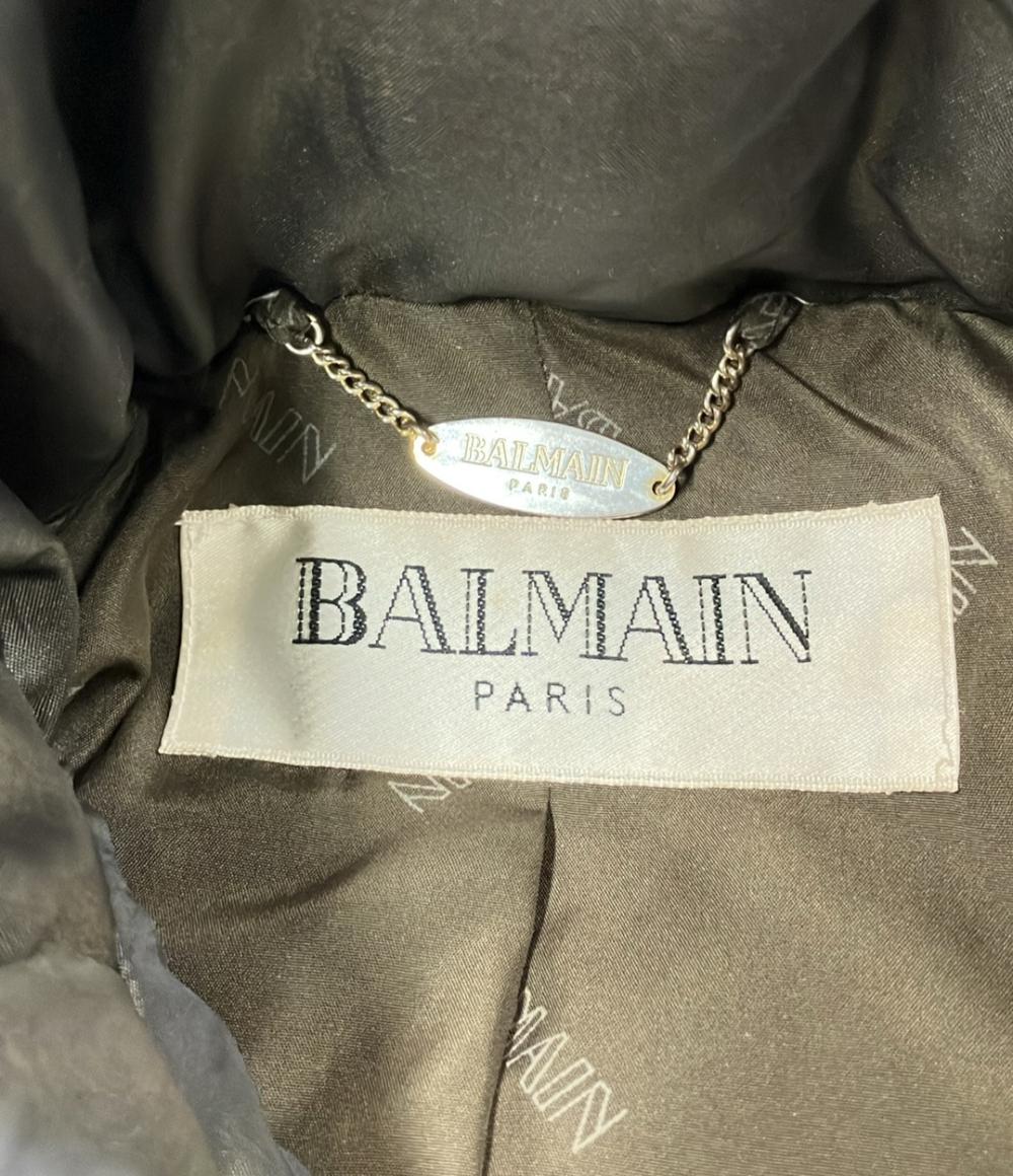 バルマン ラクーンファーフーデッドロングダウンジャケット アウター コート レディース SIZE M BALMAIN