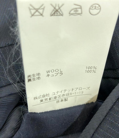 美品 ユナイテッドアローズ ウールストライプ柄テーラードジャケット ショルダーパッド メンズ SIZE 42 (M) UNITED ARROWS