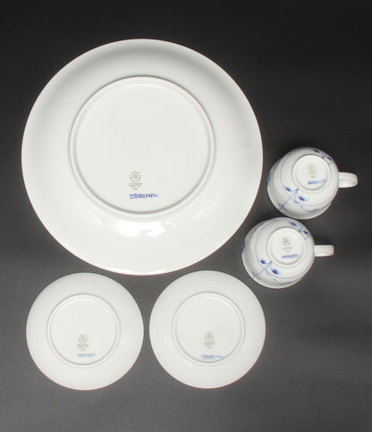 美品 Royal Copenhagen カップ＆ソーサー2客 プレート 皿 26cm 3点セット ブルーパルメッテ ロイヤルコペンハーゲン
