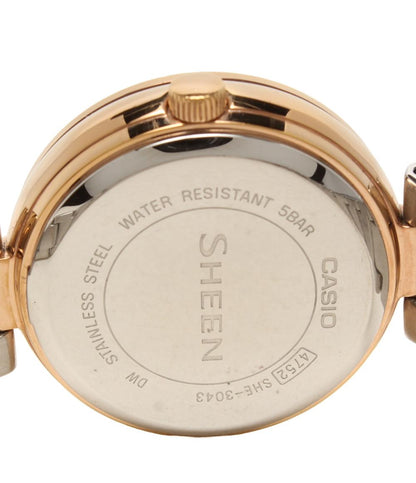 CASIO 腕時計 SHEEN シーン ソーラー シェル SHE-3043 レディース カシオ