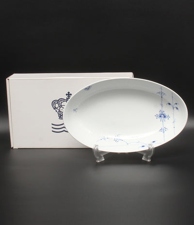 美品 Royal Copenhagen オーバルディッシュ 皿 27cm ブルーパルメッテ ロイヤルコペンハーゲン